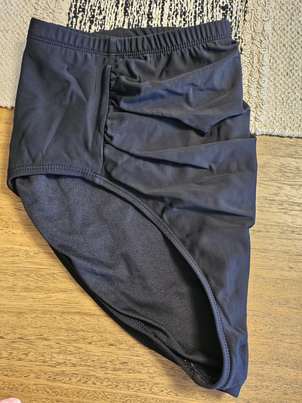Women’s Black Ruched Swim Bottoms